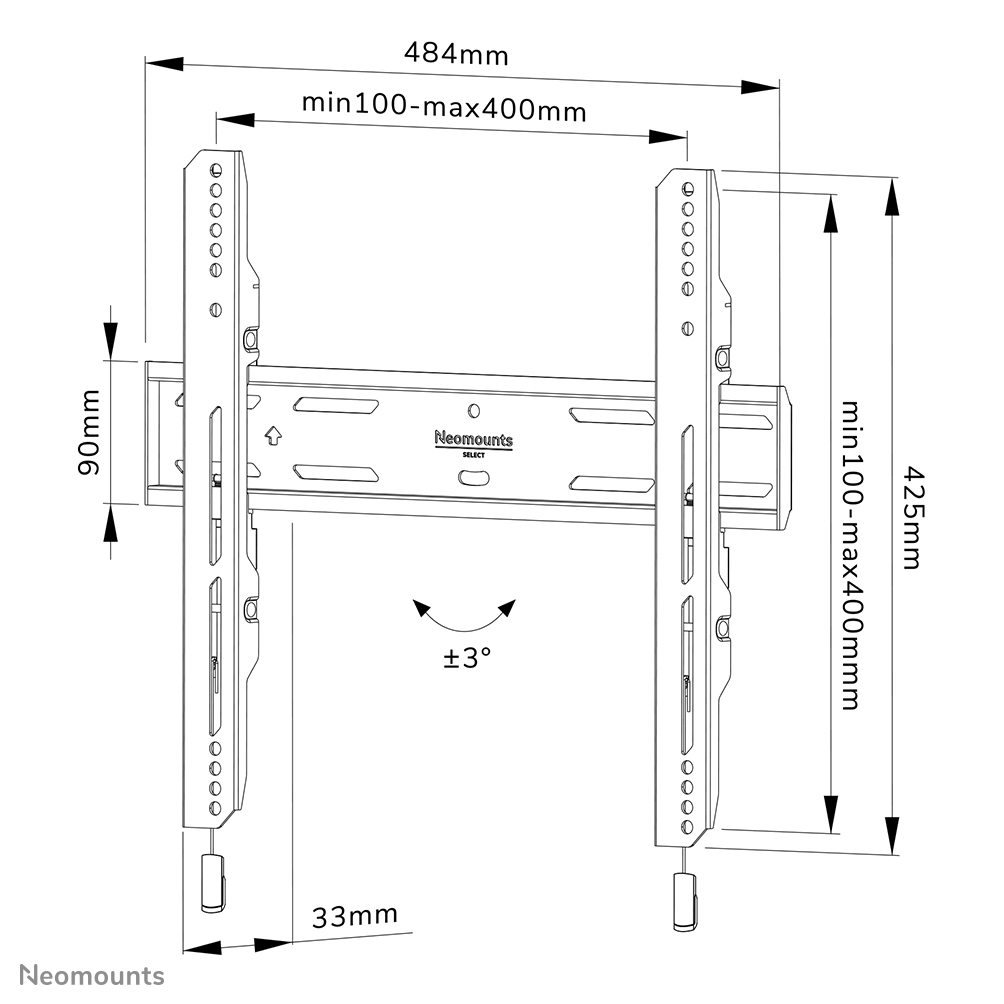 Neomounts Select soporte de pared para tv
